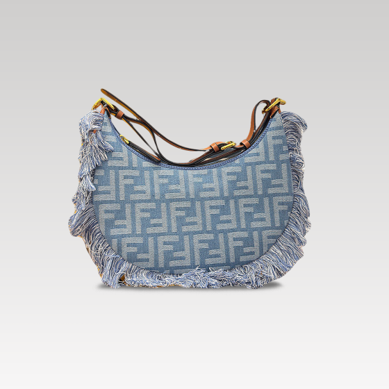 Fendi 2025 graphy Fringe Half-Moon Bag